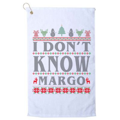 I Don't Know Margo Funny Ugly Christmas Golf Towel