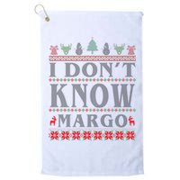 I Don't Know Margo Funny Ugly Christmas Golf Towel