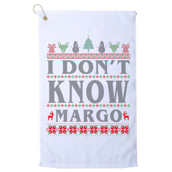 I Don't Know Margo Funny Ugly Christmas Golf Towel