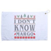 I Don't Know Margo Funny Ugly Christmas Grommeted Golf Towel