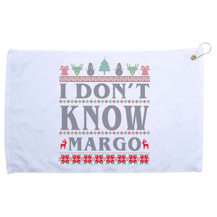 I Don't Know Margo Funny Ugly Christmas Grommeted Golf Towel