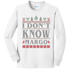 I Don't Know Margo Funny Ugly Christmas Kids Long Sleeve Shirt