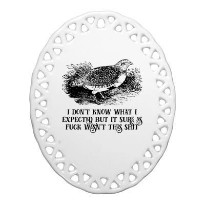 I DonT Know What I Expected But It Sure As Fuck Wasnt This Shit Ceramic Oval Ornament