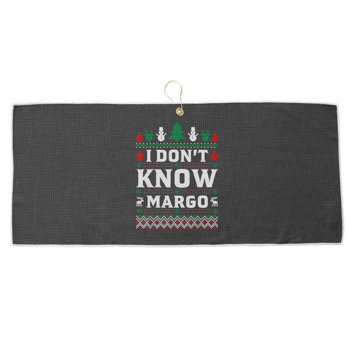 I Don'T Know Margo Funny Christmas Vacation Large Microfiber Waffle Golf Towel
