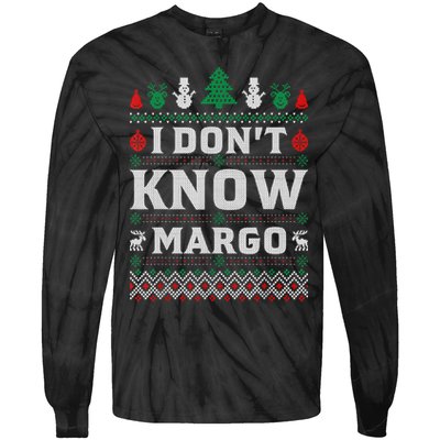 I Don'T Know Margo Funny Christmas Vacation Tie-Dye Long Sleeve Shirt