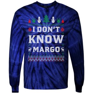 I Don'T Know Margo Funny Christmas Vacation Tie-Dye Long Sleeve Shirt