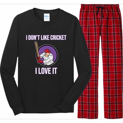 I Don't Like Cricket Sports Player Lover Team Coach Graphic Long Sleeve Pajama Set