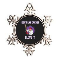 I Don't Like Cricket Sports Player Lover Team Coach Graphic Metallic Star Ornament