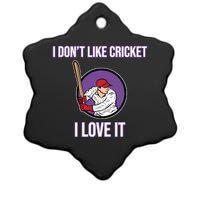 I Don't Like Cricket Sports Player Lover Team Coach Graphic Ceramic Star Ornament