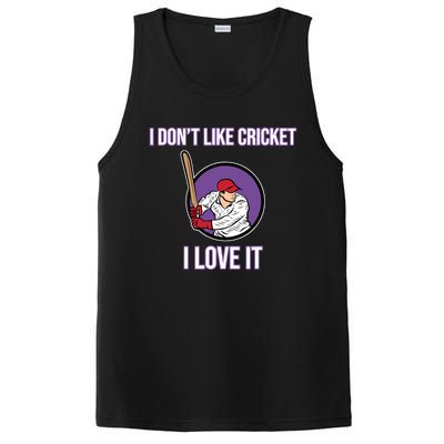 I Don't Like Cricket Sports Player Lover Team Coach Graphic PosiCharge Competitor Tank