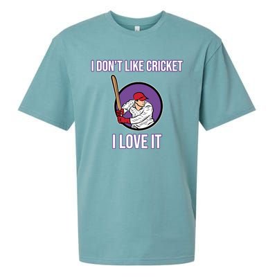 I Don't Like Cricket Sports Player Lover Team Coach Graphic Sueded Cloud Jersey T-Shirt