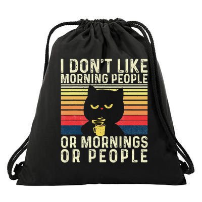 I Don't Like Morning People Introvert Introverted Antisocial Drawstring Bag