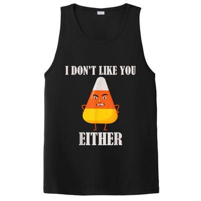 I Don't Like You Either Funny Halloween Candy Corn PosiCharge Competitor Tank