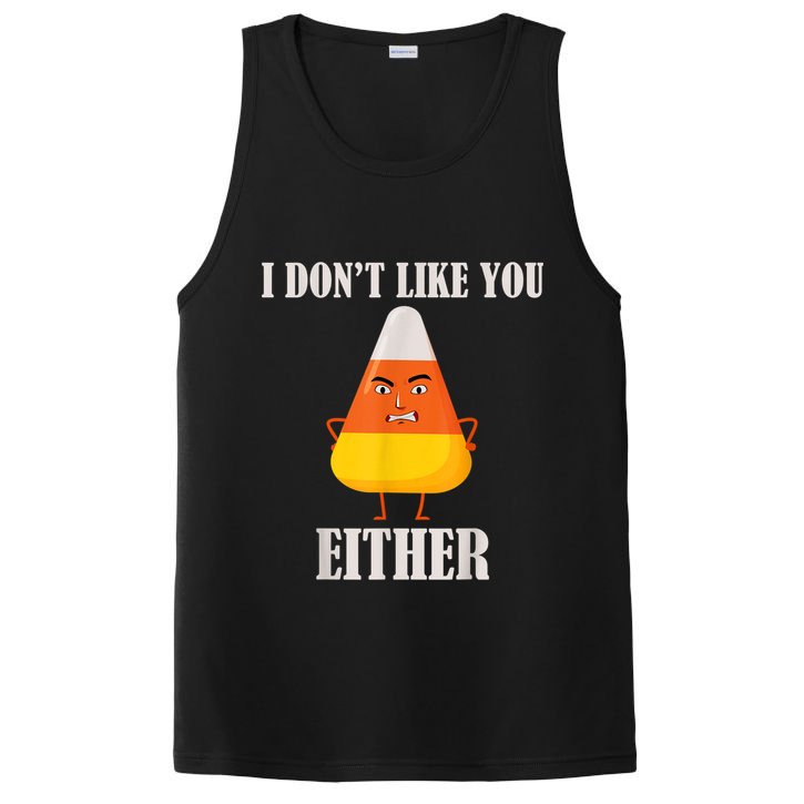 I Don't Like You Either Funny Halloween Candy Corn PosiCharge Competitor Tank
