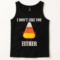 I Don't Like You Either Funny Halloween Candy Corn Tank Top
