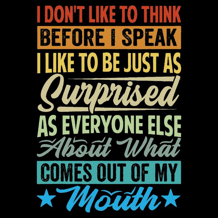 I DonT Like To Think Before I Speak Drawstring Bag