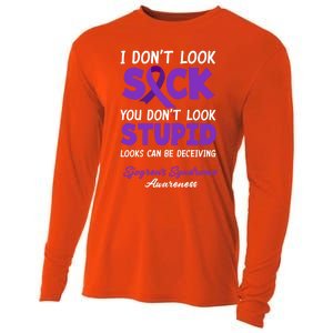 I Dont Look Sick You Dont Look Stupid Sjogrens Syndrome Cool Gift Cooling Performance Long Sleeve Crew