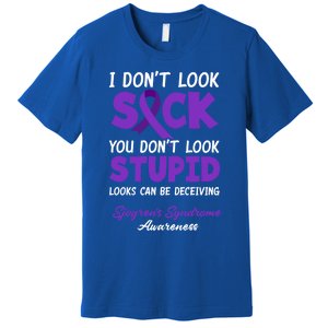 I Dont Look Sick You Dont Look Stupid Sjogrens Syndrome Cool Gift Premium T-Shirt