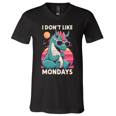 I Dont Like Mondays Blue Dragon V-Neck T-Shirt