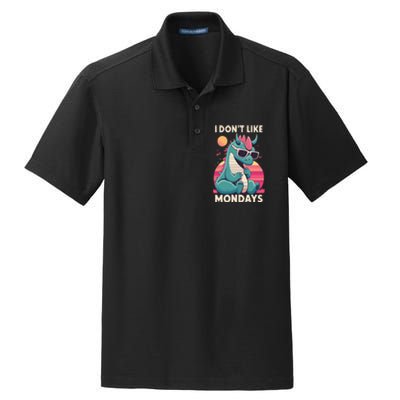 I Dont Like Mondays Blue Dragon Dry Zone Grid Polo