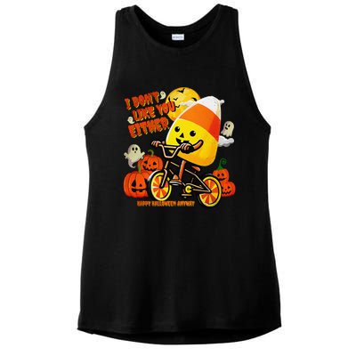 I DonT Like You Either Happy Halloween Anyway Funny Design Ladies PosiCharge Tri-Blend Wicking Tank