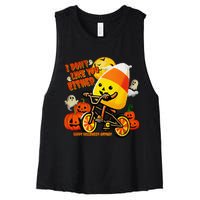 I DonT Like You Either Happy Halloween Anyway Funny Design Women's Racerback Cropped Tank