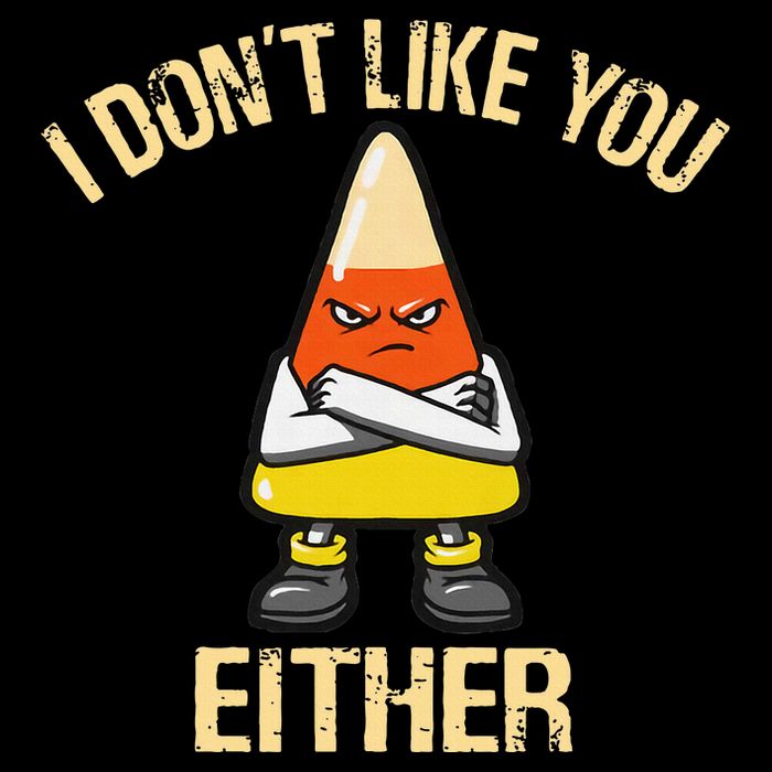 I DonT Like You Either Candy Corn Crop Top