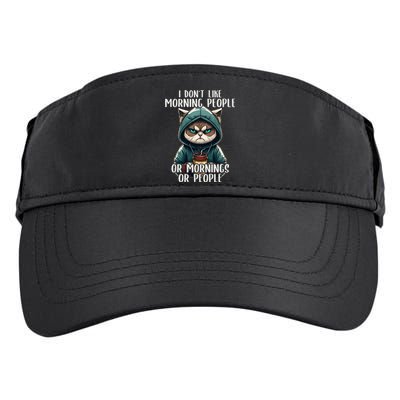 I Dont Like Morning People Coffee & Sarcastic Cat Grumpy Adult Drive Performance Visor