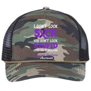 I Don't Look Sick You Don't Look Stupid Sjogren's Syndrome Great Gift Retro Rope Trucker Hat Cap