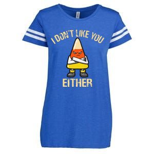 i don't like you either candy corn Enza Ladies Jersey Football T-Shirt