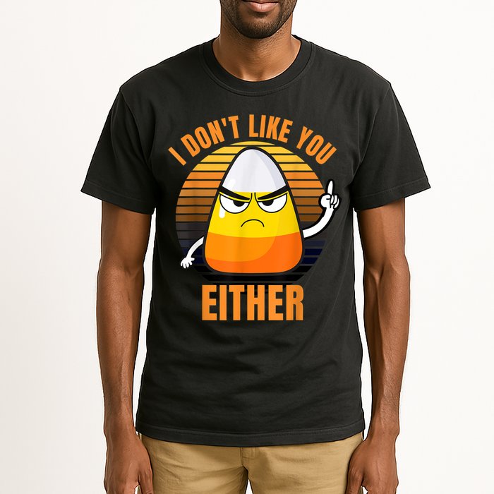 I Don't Like You Either Funny Candy Corn Halloween Tall T-Shirt