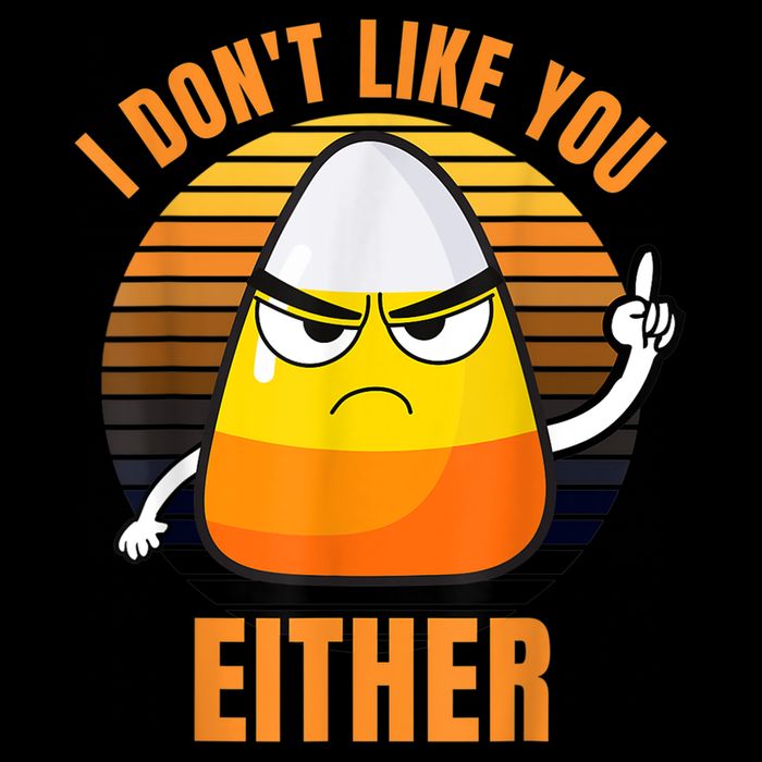 I Don't Like You Either Funny Candy Corn Halloween City Backpack