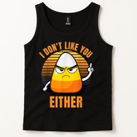 I Don't Like You Either Funny Candy Corn Halloween Tank Top