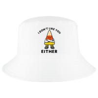 I Don't Like You Either Funny Halloween Candy Corn Cool Comfort Performance Bucket Hat