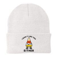 I Don't Like You Either Funny Halloween Candy Corn Knit Cap Winter Beanie