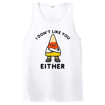 I Don't Like You Either Funny Halloween Candy Corn PosiCharge Competitor Tank