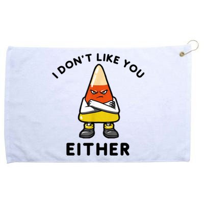 I Don't Like You Either Funny Halloween Candy Corn Grommeted Golf Towel