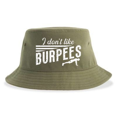 I Don't Like Burpees Street Workout Fitness Gift Sustainable Bucket Hat