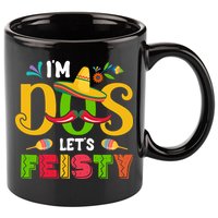 I'm Dos Let's Fiesty Cinco De Mayo Gift 11oz C Handle Ceramic Mug