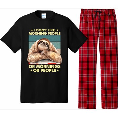 I Don´t Like Morning People Or Mornings Or People Sloth Gift Pajama Set