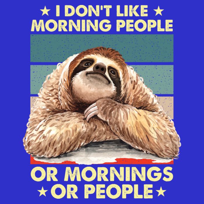I Don´t Like Morning People Or Mornings Or People Sloth Gift Baby Bodysuit