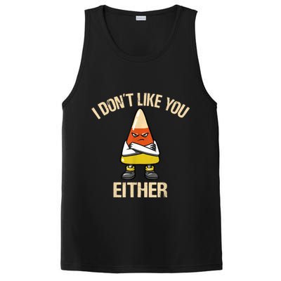 I Don't Like You Either Funny Halloween Candy Corn PosiCharge Competitor Tank