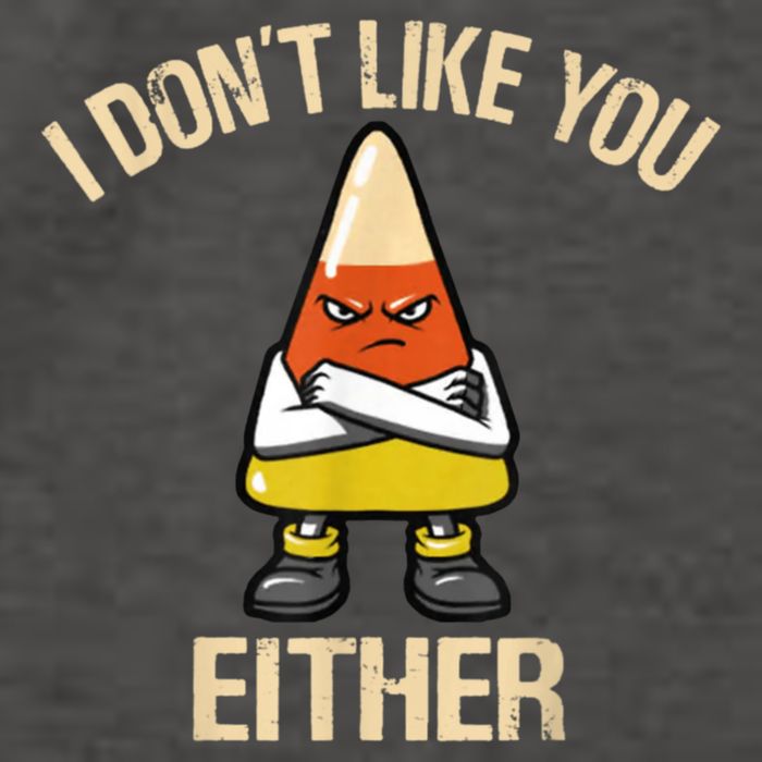 I Don't Like You Either Funny Halloween Candy Corn Vector Backpack