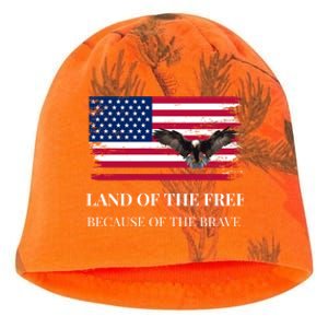 Independence Day Land Of The Free Because Of The Brave Cute Gift Kati - Camo Knit Beanie