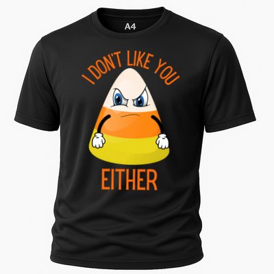 I Don't Like You Either Funny Halloween Candy Corn Cooling Performance Crew T-Shirt