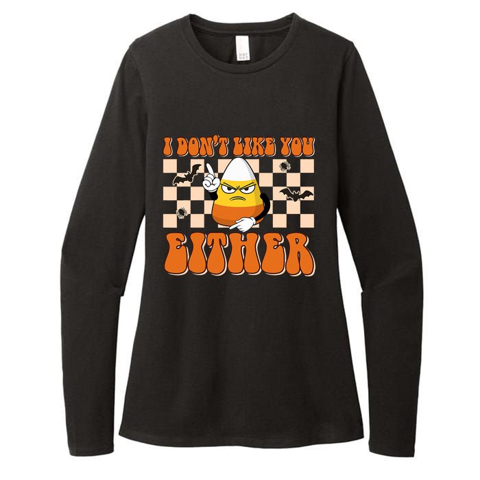 I DonT Like You Either Funny Candy Corn Halloween Costume Womens CVC Long Sleeve Shirt