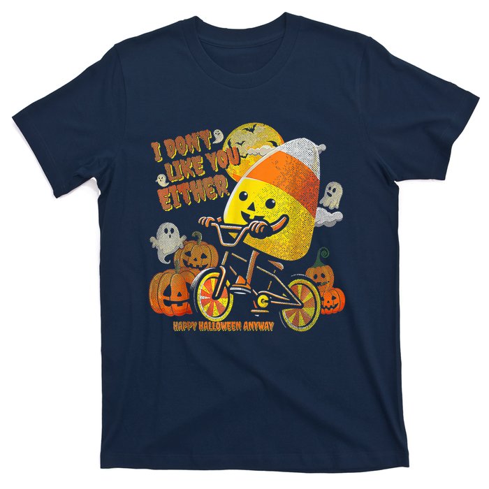 I Dont Like You Either Funny Halloween Candy Corn Boy T-Shirt