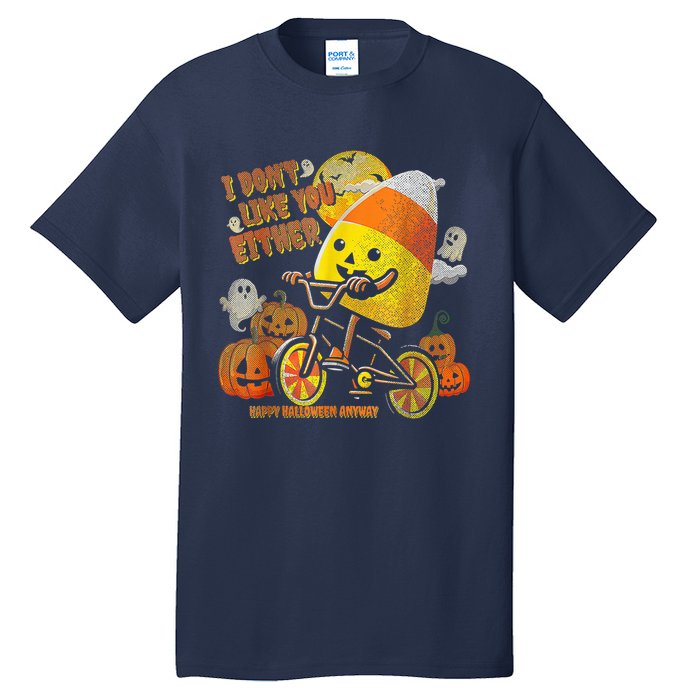 I Dont Like You Either Funny Halloween Candy Corn Boy Tall T-Shirt