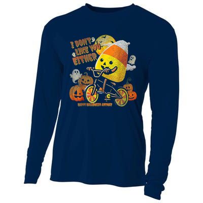 I Dont Like You Either Funny Halloween Candy Corn Boy Cooling Performance Long Sleeve Crew