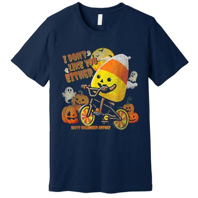 I Dont Like You Either Funny Halloween Candy Corn Boy Premium T-Shirt